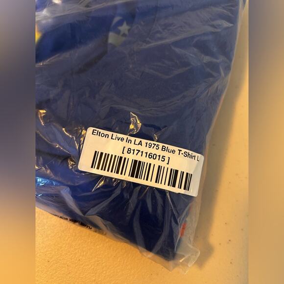 Elton John Life In LA 1975 Blue T-Shirt L - Picture 3 of 5
